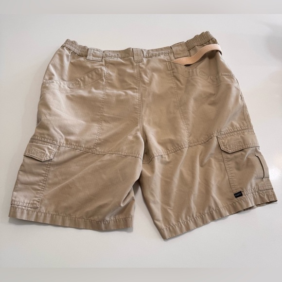 5.11 Tactical Mens Shorts Size 40 - 10 Inch Inseam Pro Cargo Ripstop Khaki Tan - Picture 2 of 11